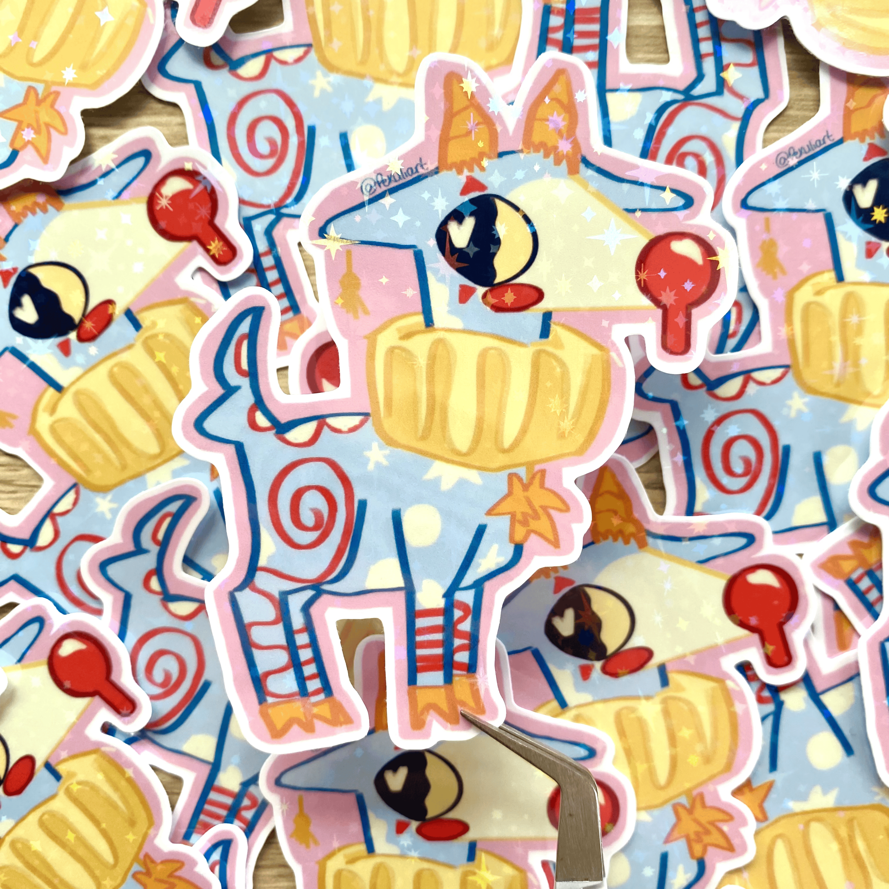 Giddy the Circus Goat Sticker (Star Holo Finish)